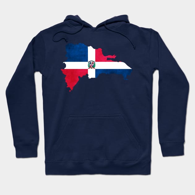 Dominican Republic Map as Flag Hoodie by Hispaniola-Fineart